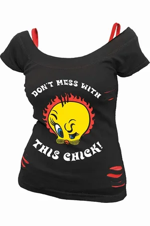 LOONEY TUNES T-shirt - Tweety - Tough Chick - S till XL - Damer