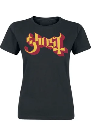 Ghost T-shirt - Logo Gold And Red - S till XXL - Damer