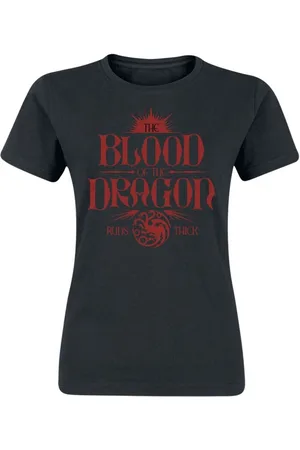 Game of Thrones T-shirt - House of the Dragon - Blood Of The Dragon Runs Thick - S till XXL - Damer