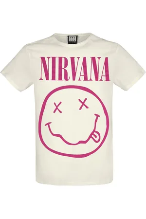 Nirvana T-shirt - Amplified Collection - Neon Pink - XS till XXL - Herrer