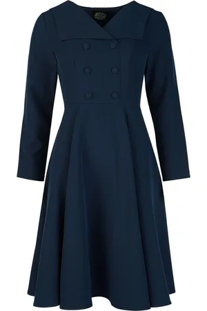H&R London Mellemlang kjole - Maria Swing Dress - XS till 3XL - Damer
