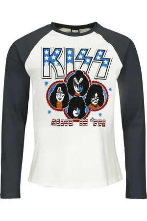 Kiss Langærmet - Amplified Collection - Alive In 77 - S till 3XL - Herrer