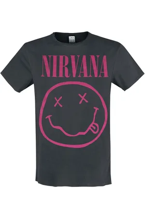 Nirvana T-shirt - Amplified Collection - Neon Pink - XS till XXL - Herrer