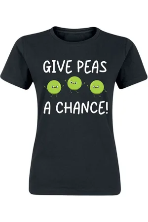 Food Fun T-shirt - Give Peas A Chance! - M till 3XL - Herrer