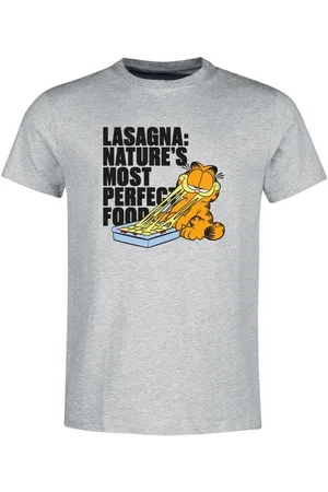 Garfield T-shirt - Lasagna: Nature`s Most Perfect Food - S till 3XL - Herrer