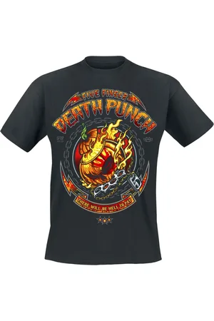 Five Finger Death Punch T-shirt - Burning Pumpkin Halloween - S till XXL - Herrer