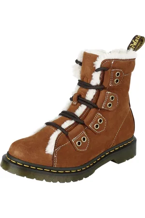 Dr. Martens Støvle - 1460 LTT FL - Tan E.H Ruskind & Tan Buttersoft Wp & Natural Fine Borg - EU36 till EU39 - Damer