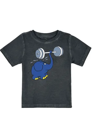 Die Sendung mit der Maus T-shirt - Elefant - Hantel - 98 till 140 - Unisex