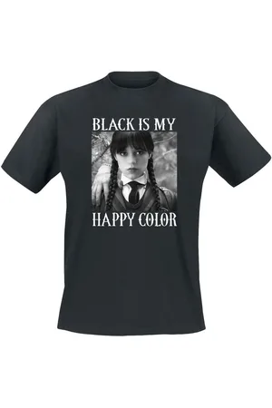 Wednesday T-shirt - - Black is my happy colour - S till 5XL - Herrer