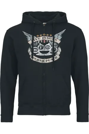 Five Finger Death Punch Hættetrøje med lynlås - Winged Knuckles - S till XL - Herrer