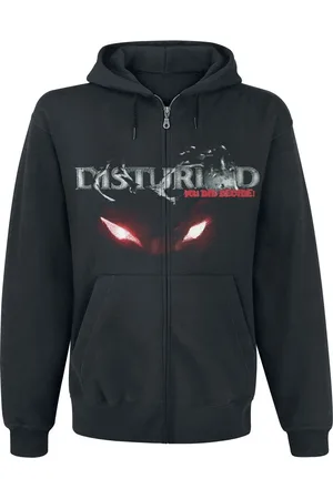 Disturbed Hættetrøje med lynlås - Yep Your Sleeve - M till XXL - Herrer