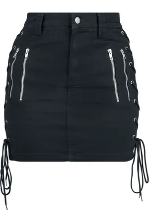 Gothicana Kort nederdel - Short Skirt With Decorative Lacing - S till XXL - Damer