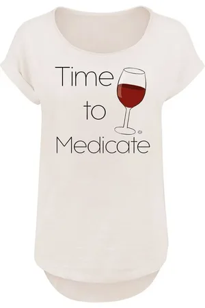 Goodie Two Sleeves Fun T-shirt - Time To Medicate - S till XXL - Damer