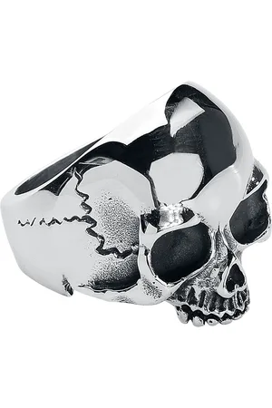 etNox hard and heavy Ring - Skull Head - Herrer