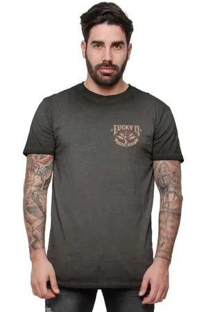 Lucky 13 T-shirt - Amped vasket T-shirt - S till XXL - Herrer