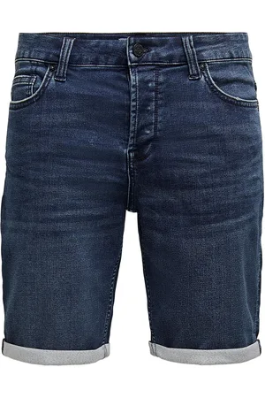 Only & Sons Shorts - ONSPly Life Reg D Blue Slim Fit - S till XXL - Herrer