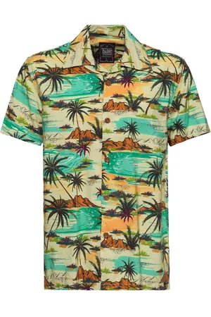 King kerosin Kortærmet skjorte - AOP Shirt Tropical Sea - S till XXL - Herrer