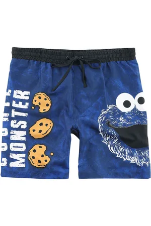 Sesamstraße Badeshorts - Cookie Monster - Face - M till 3XL - Herrer