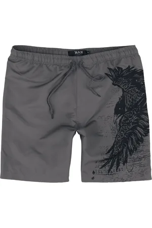 EMP Badeshorts - Swim Shorts with Raven Print - S till XXL - Herrer