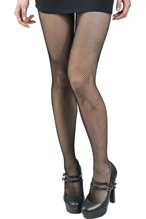 Pamela Mann Tights - Fishnet Crotchless Tights Black - S-XL - Damer