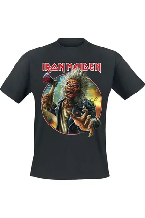 Iron Maiden T-shirt - Axe Eddie Circle - S till 4XL - Herrer