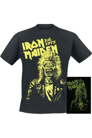 Iron Maiden T-shirt - Est. 1975 - Glow In The Dark - S till 4XL - Herrer