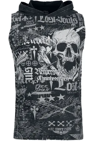Rock Rebel Tanktop - Vest med Kranie print - S till XXL - Herrer