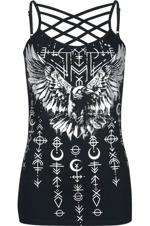 EMP Top - Top med ravneprint - M till XXL - Damer