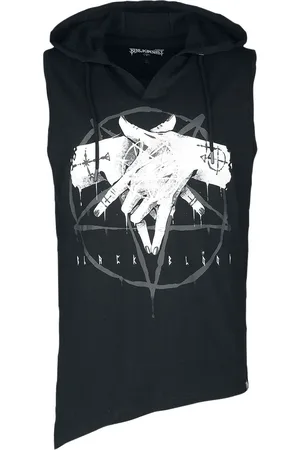EMP Tanktop - Printed top with hood and asymmetric hemline - XS till XXL - Herrer