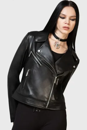 Killstar Kunstlæderjakke - Night Wrath Biker Jacket - XS till XL - Damer