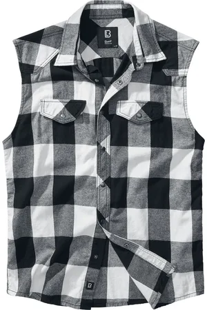 Brandit Kortærmet skjorte - Sleeveless Checked - S till 5XL - Herrer