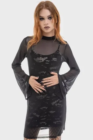 Killstar Kort kjole - The Lost Boys - Sheer Vamp Kjole - XS till 3XL - Damer