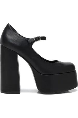 Koi Høj hæl - Darkbloom Black Platform Heels - EU37 till EU41 - Damer