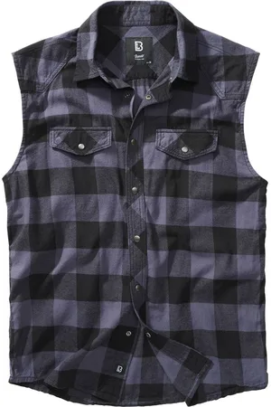 Brandit Kortærmet skjorte - Sleeveless Checked - S till 7XL - Herrer