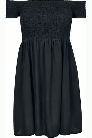 Urban classics Kort kjole - Ladies Smoked Off Shoulder Dress - XS till M - Damer