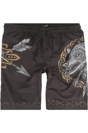 EMP Badeshorts - Swim Shorts With Arrow and Wolf Print - S till XXL - Herrer