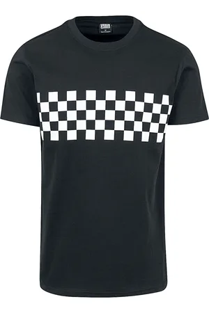 Urban classics T-shirt - Check Panel Tee - S till 5XL - Herrer
