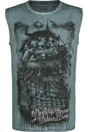 EMP Tanktop - Tank Top with Wash and Print - S till XXL - Herrer