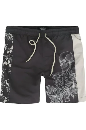 Rock Rebel Badeshorts - Skeleton - S till XXL - Herrer