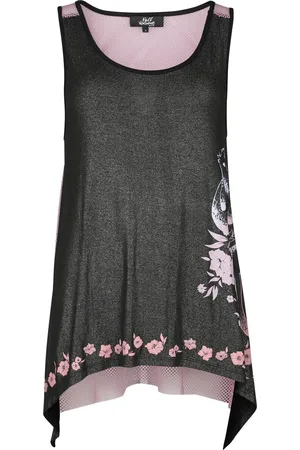 Full Volume Top - Glitter Top with Fishnet Back - S till XL - Damer