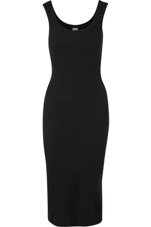 Urban classics Lang kjole - Ladies Rib Top Dress - XS till 3XL - Damer