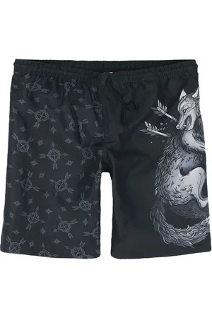 EMP Badeshorts - Swim Shorts With Wolf Print - S till XXL - Herrer