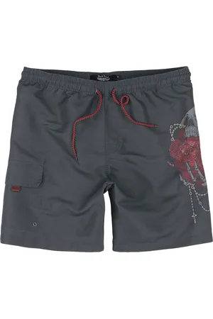Rock Rebel Badeshorts - Swim Shorts With Roses - S till XXL - Herrer
