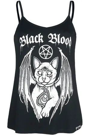 EMP Top - Top with Demonic Cat - XS till S - Damer