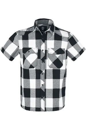Brandit Kortærmet skjorte - Half-Sleeve Checked Shirt - M till XXL - Herrer