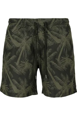 Urban classics Badeshorts - Pattern Swim Shorts Palm - S till 5XL - Herrer
