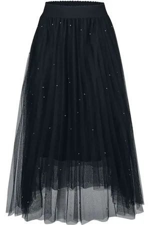 Banned Retro Mellemlang nederdel - Sophia Stud Net Skirt - S-M till L-XL - Damer