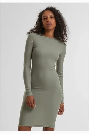 Urban classics Kort kjole - Ladies Rib Dress - XS till XL - Damer