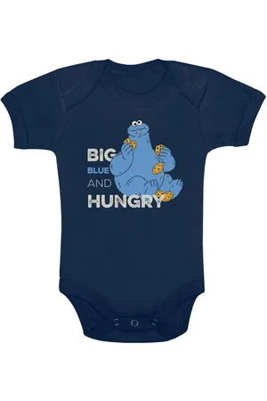 Sesamstraße Body - Baby- & børnetøj - Krümelmonster - Big Blue And Hungry - drenge og piger