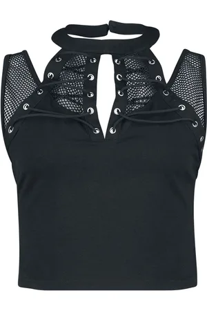 Banned Alternative Top - Chalice Mesh And Laced Top - XS till XXL - Damer